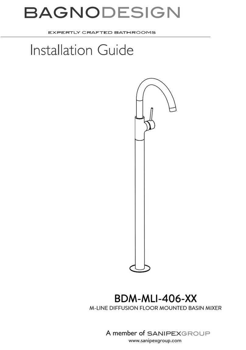 Sanipex BAGNODESIG BDM-MLI-406 Series installation guide