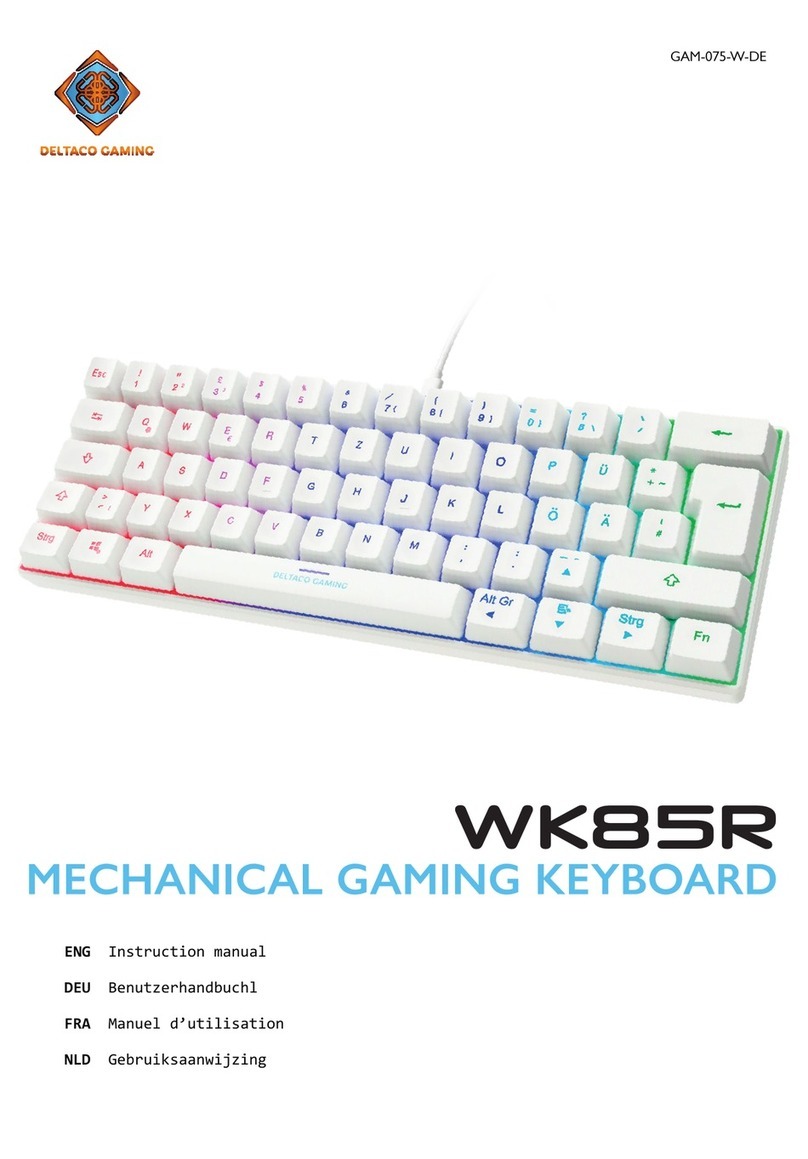 Deltaco Gaming WK85B User manual
