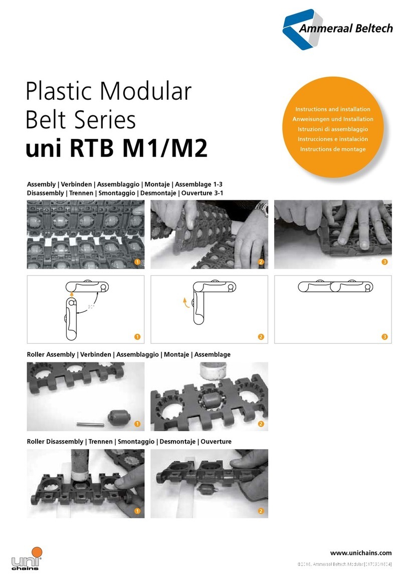 UNI Ammeraal Beltech Plastic Modular Belt Series Assembly