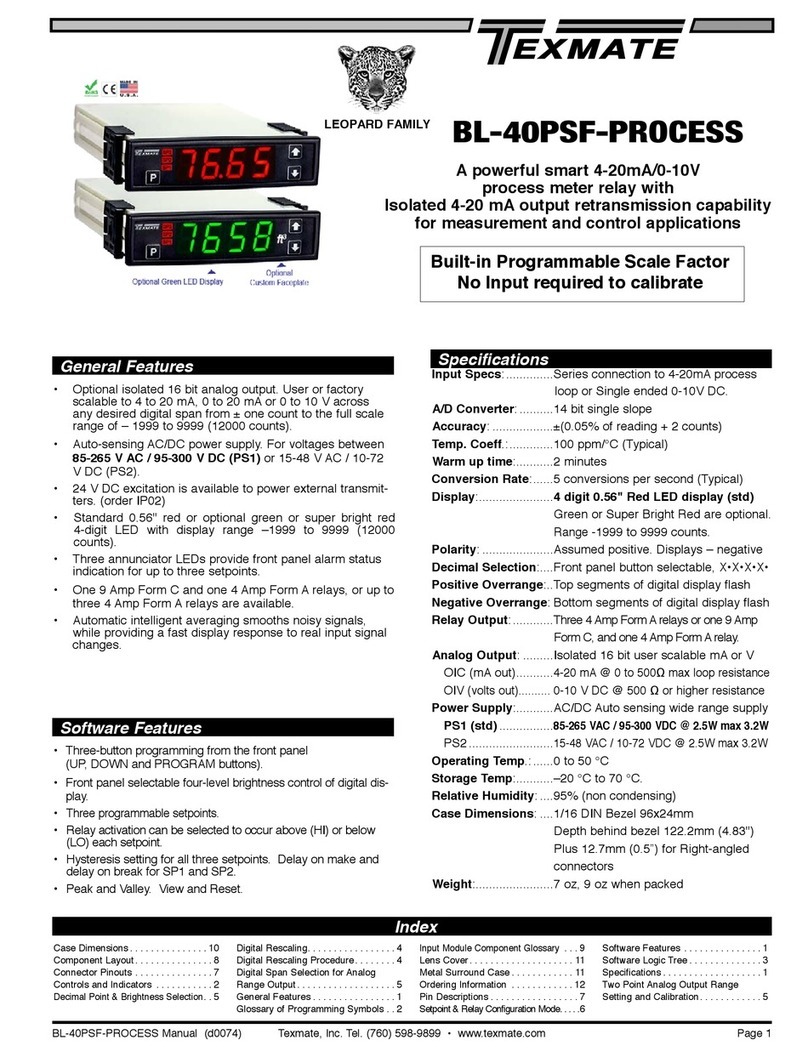 Texmate BL-40PSF-PROCESS User manual