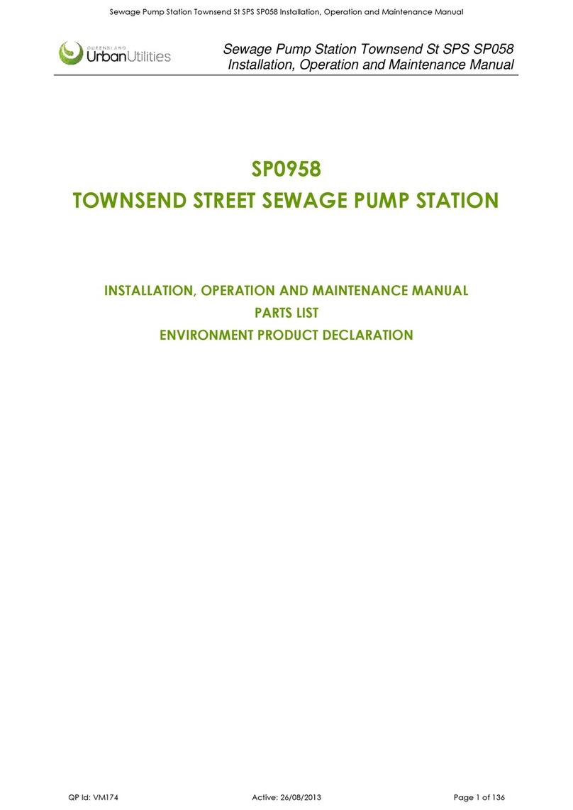 Urban Utilities SP0958 Installation, operation and maintenance manual Urban Utilities SP0958 Installation, operation and maintenance manual