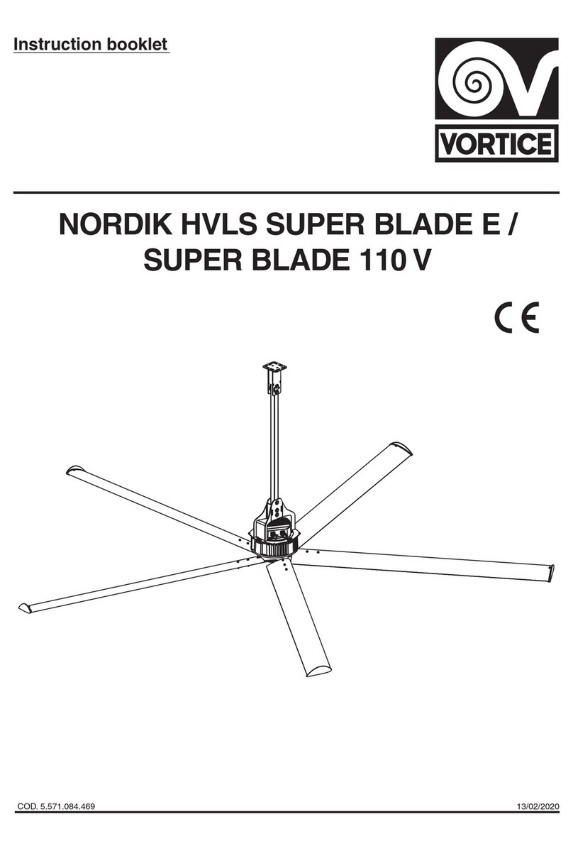 Vortice NORDIK HVLS SUPER BLADE E instruction manual