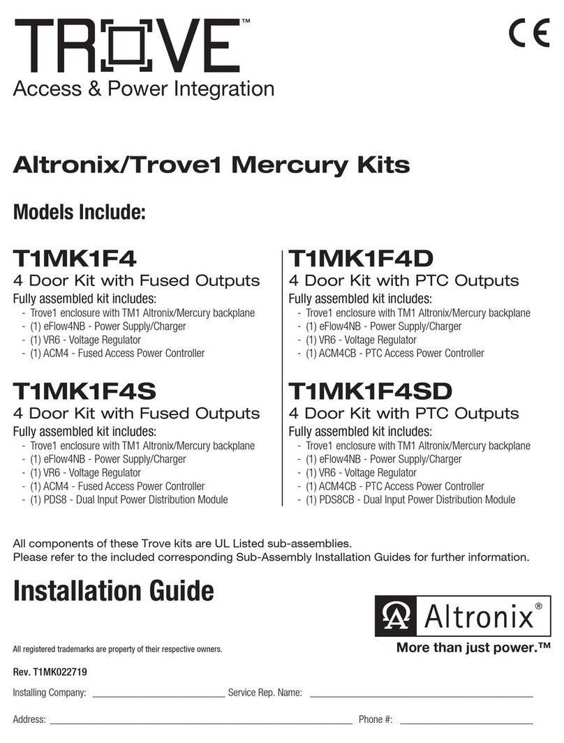 Altronix TROVE T1MK1F4D User manual