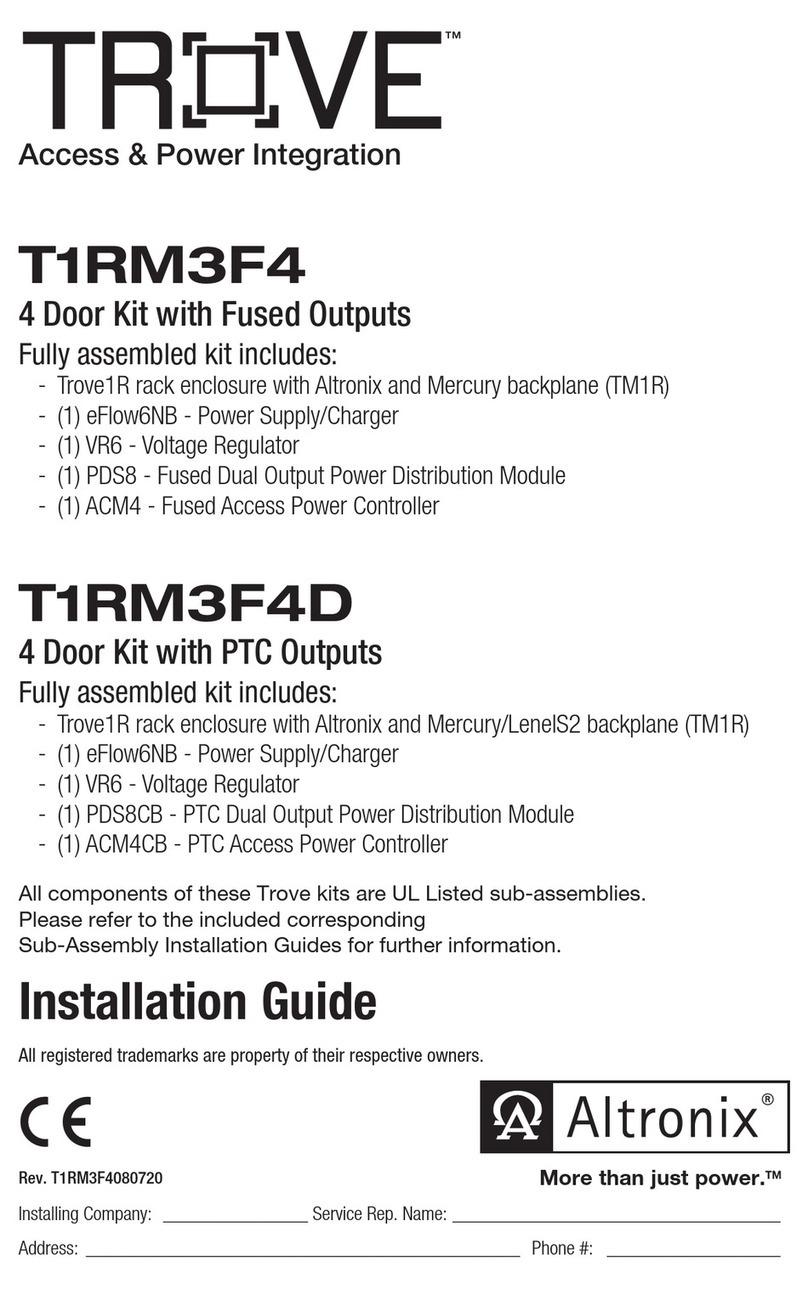 Altronix TROVE T1RM3F4D User manual