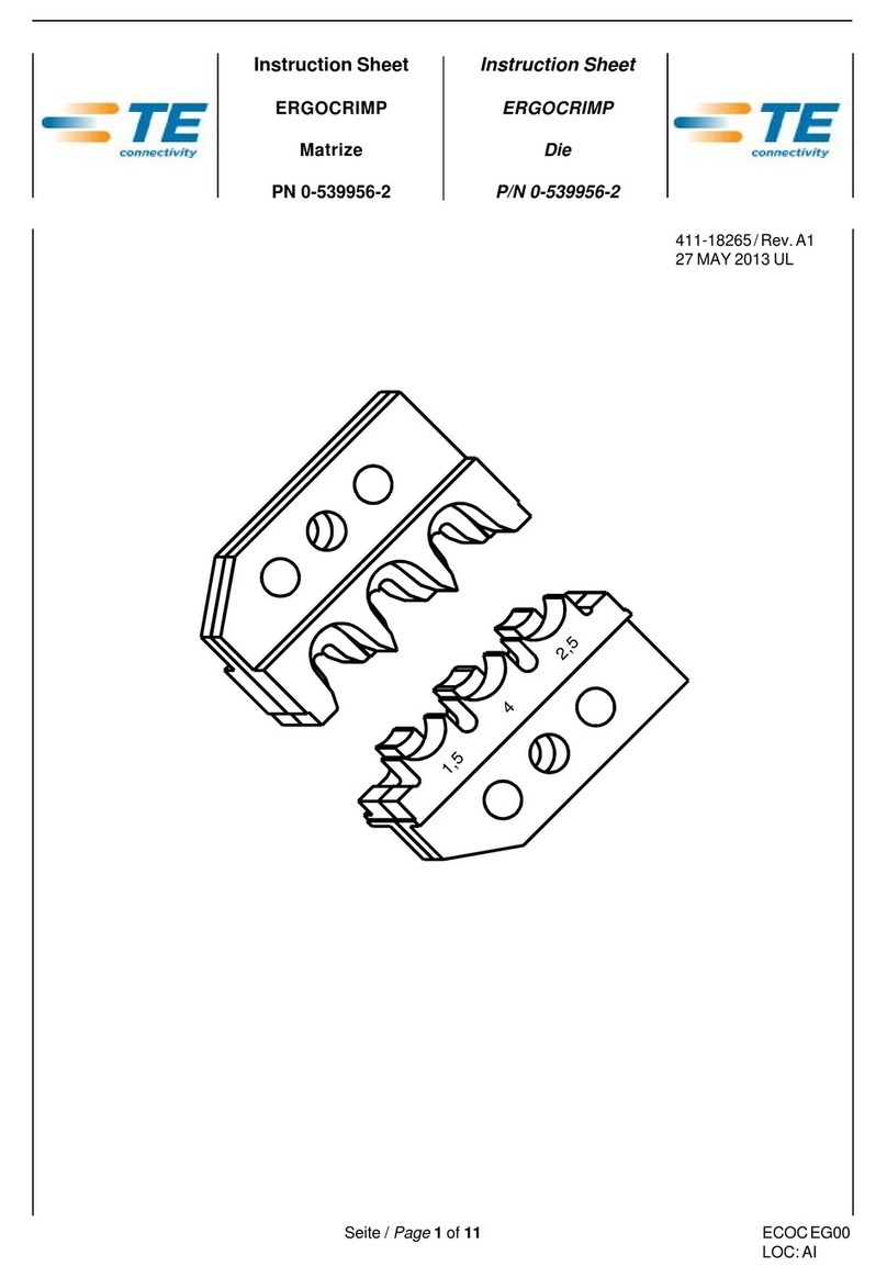 TE Connectivity ERGOCRIMP 0-539956-2 User manual TE Connectivity ERGOCRIMP 0-539956-2 User manual