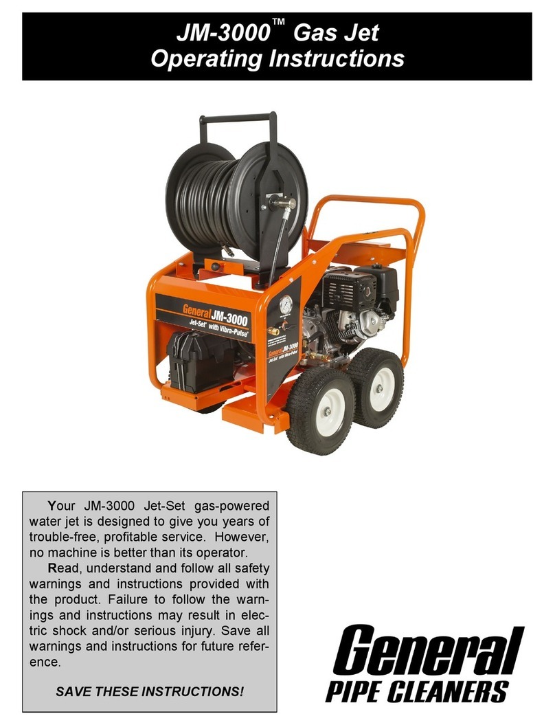General Pipe Cleaners JM-3000 User manual