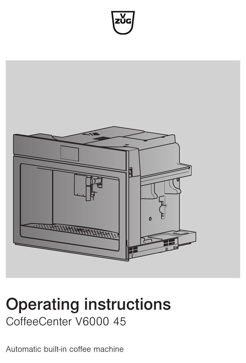 V-ZUG CoffeeCenter V6000 45 User manual
