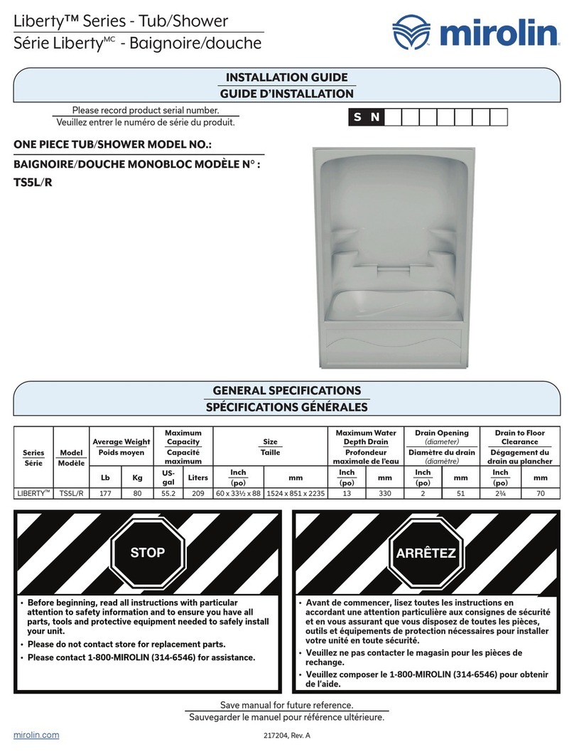Mirolin LIBERTY TS5L/R installation guide