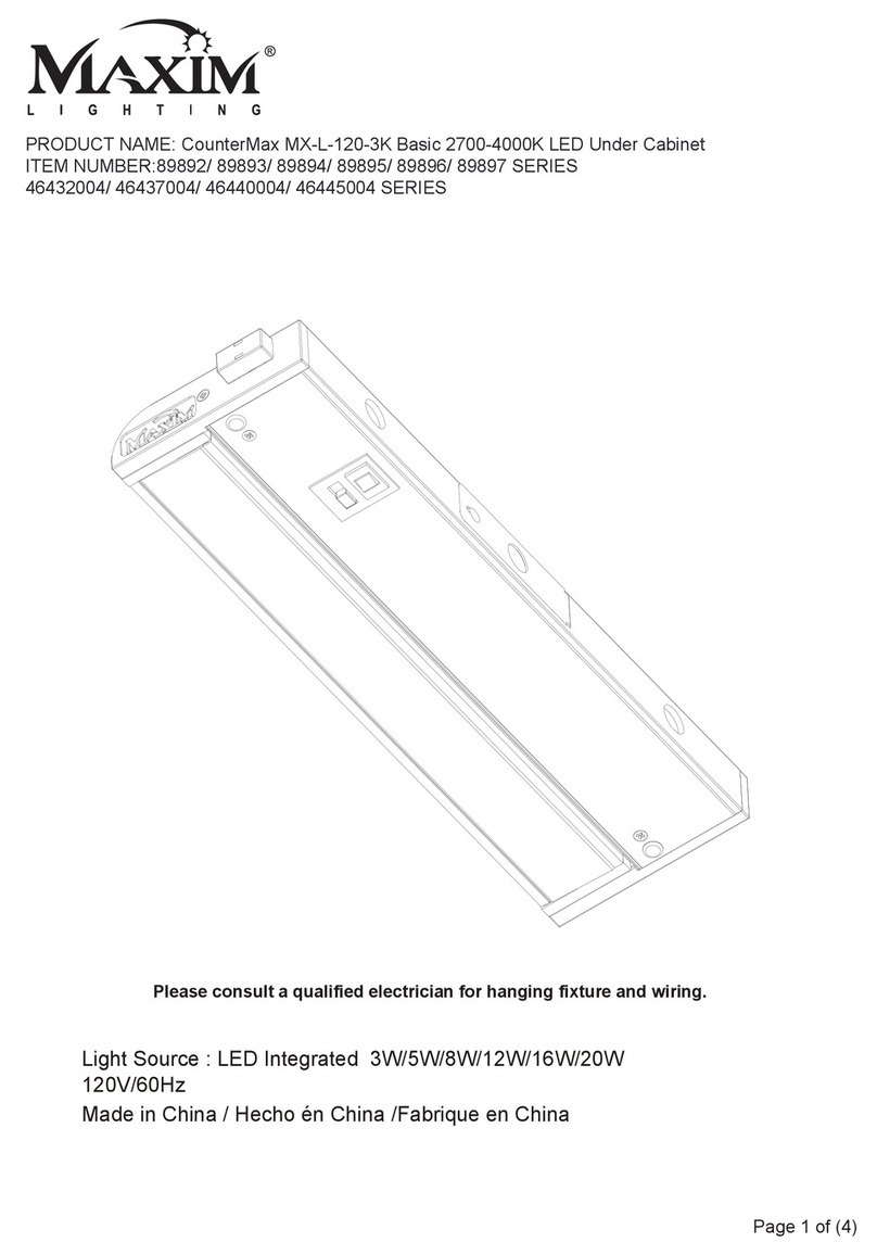 Maxim Lighting CounterMax MX-L-120-3K manual Maxim Lighting CounterMax MX-L-120-3K manual