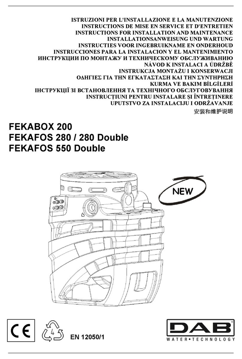 DAB FEKAFOS 280 Instruction for installation and maintenance