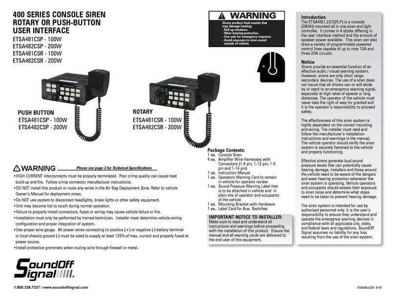 Soundoff Signal nERGY 400 Series manual