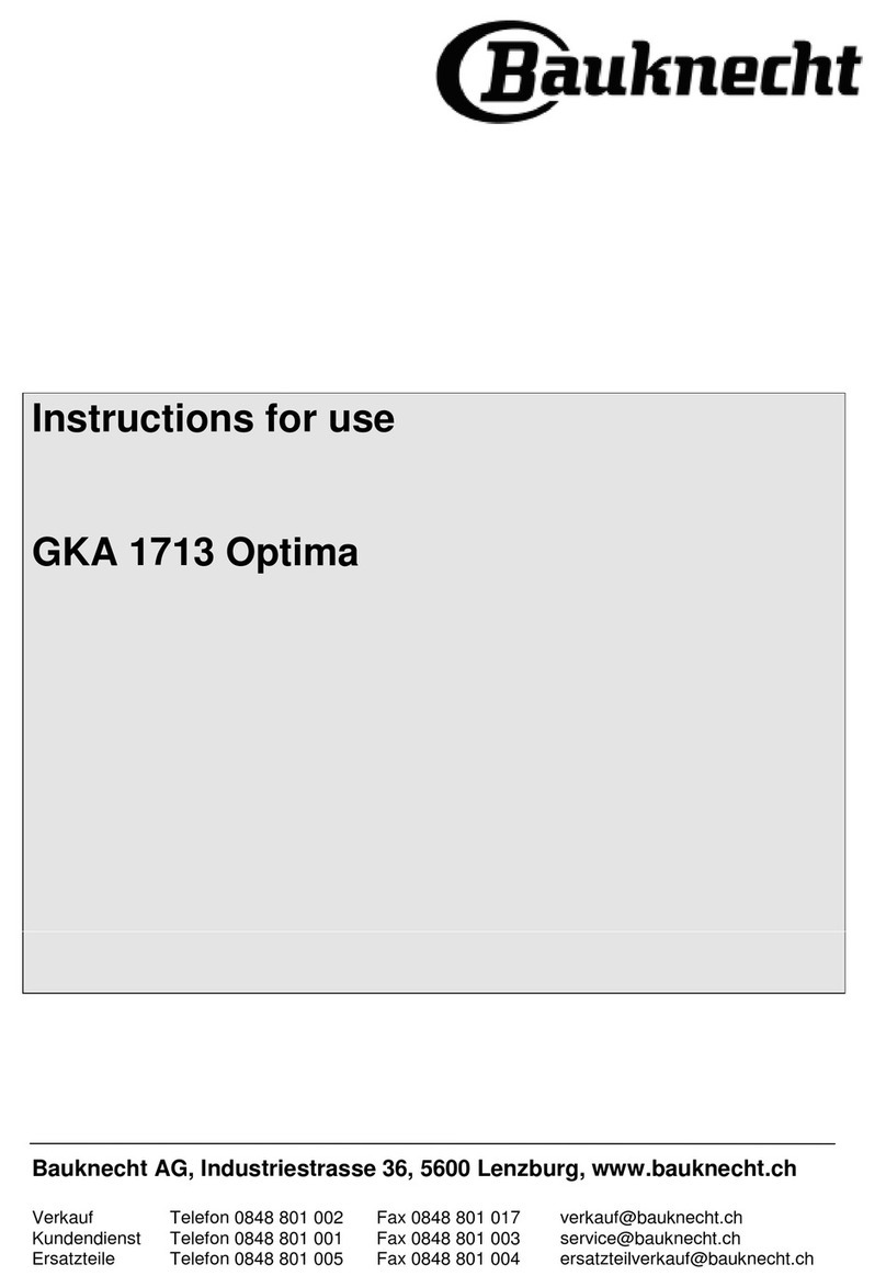 Bauknecht GKA 1713 Optima Instructions for use