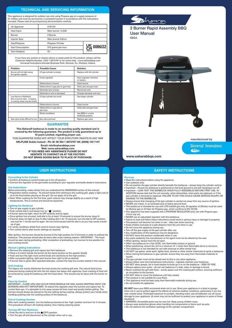 Universal Innovations Sahara 685A user manual