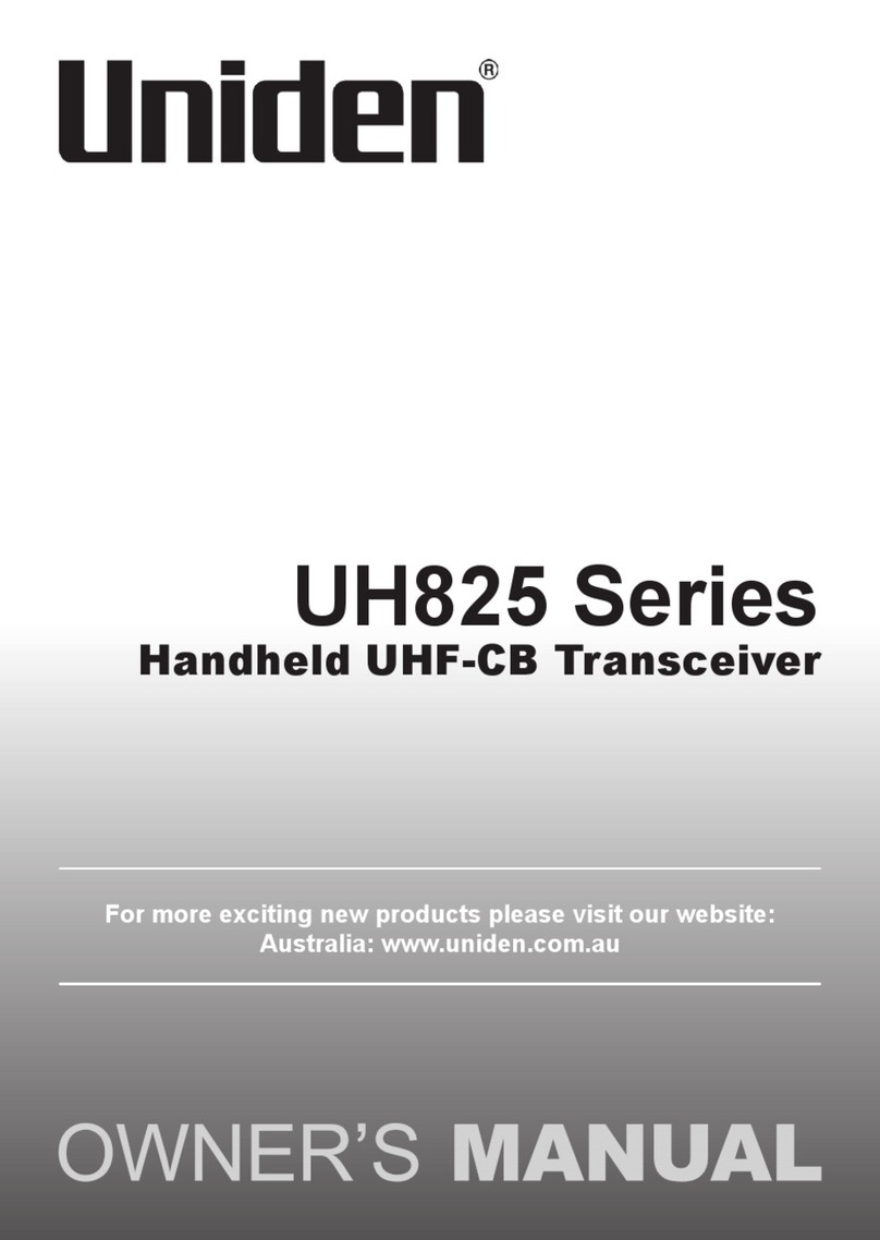 Uniden UH825 Series owner's manual