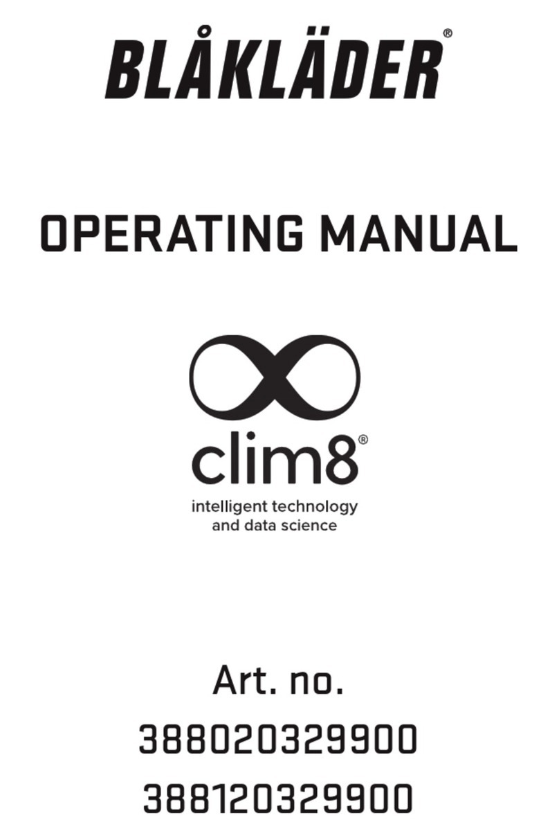BLAKLADER clim8 388020329900 operating manual