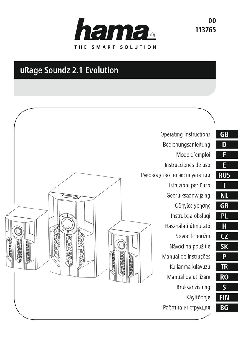 Hama uRage Soundz 2.1 Evolution operating instructions