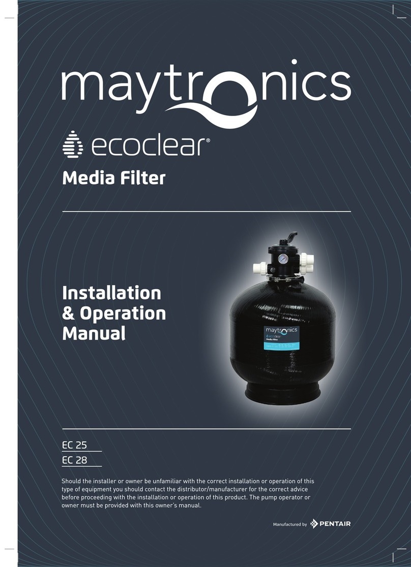 Pentair maytronics ecoclear EC 25 Installation & operation manual