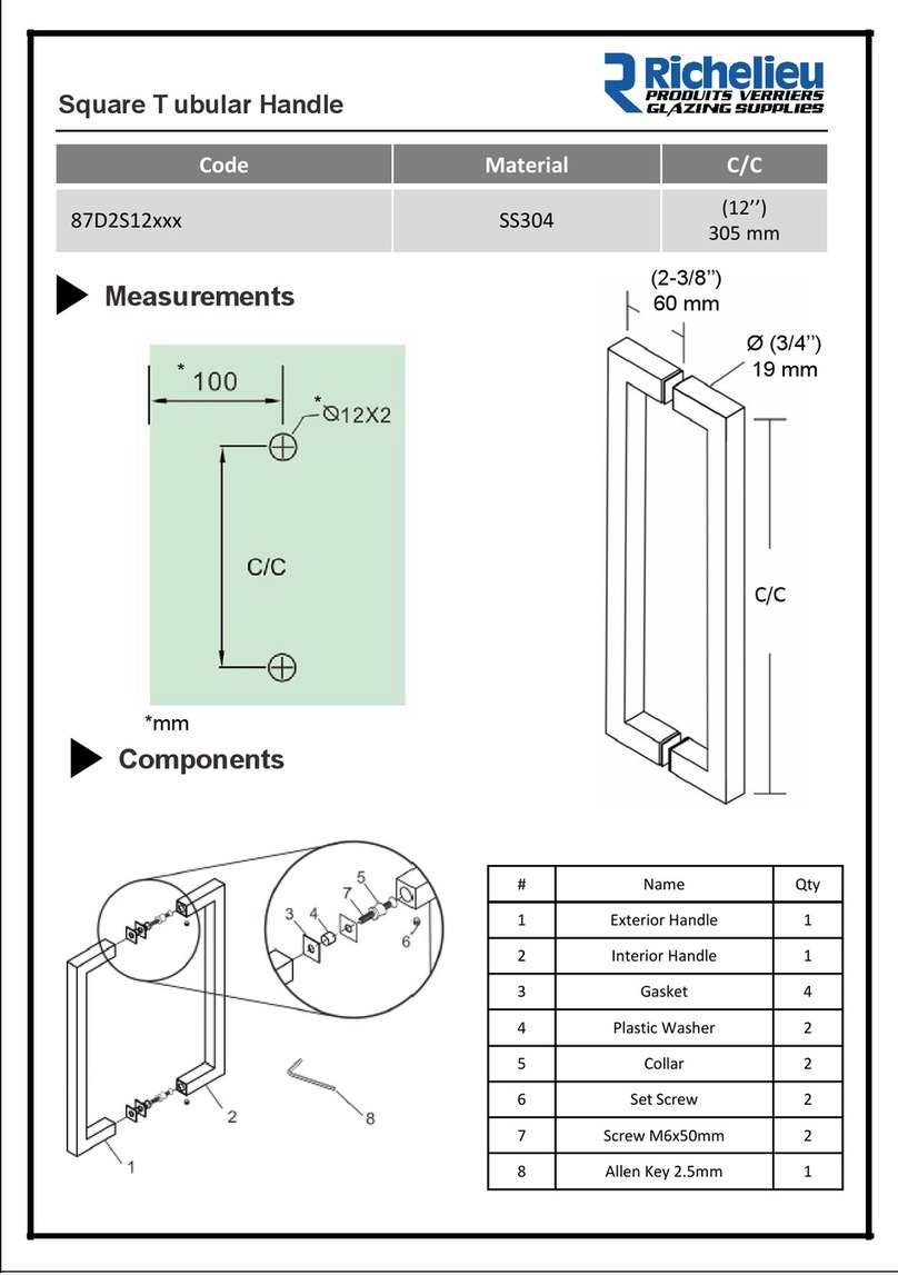 Richelieu 87D2S12 Series User manual