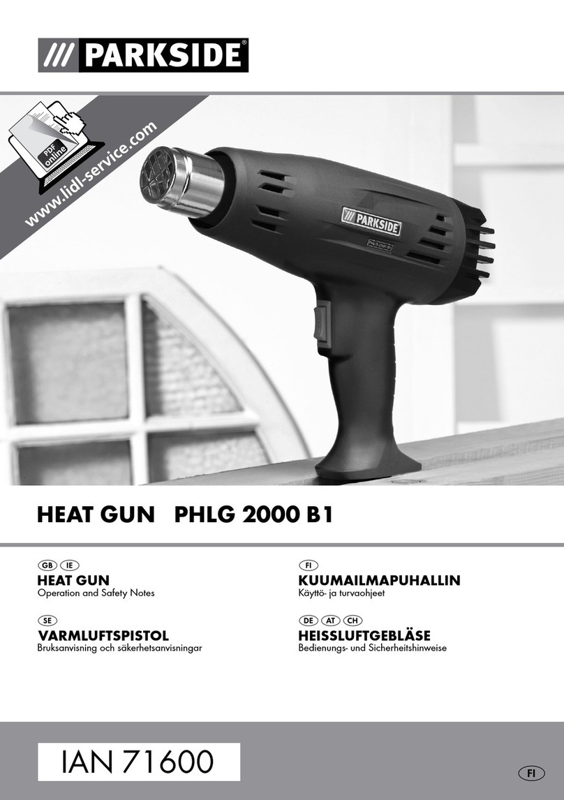 Parkside PHLG 2000 B1 Operation and safety notes