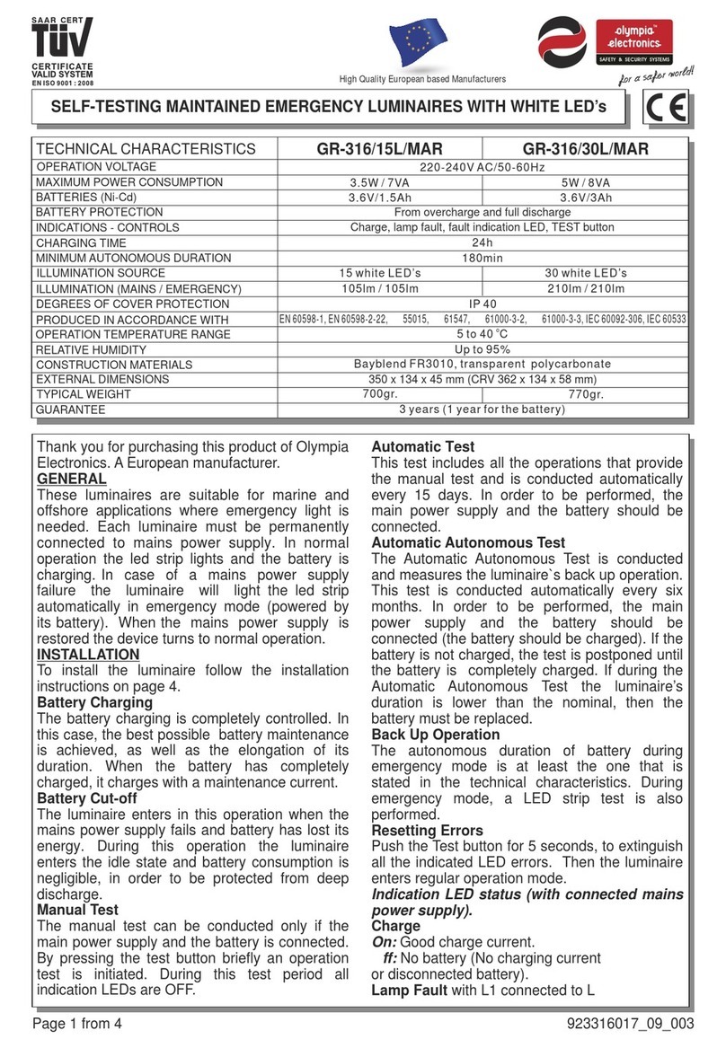 olympia electronics GR-316/15L/MAR User manual