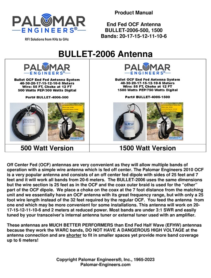 Palomar BULLET-2006 User manual
