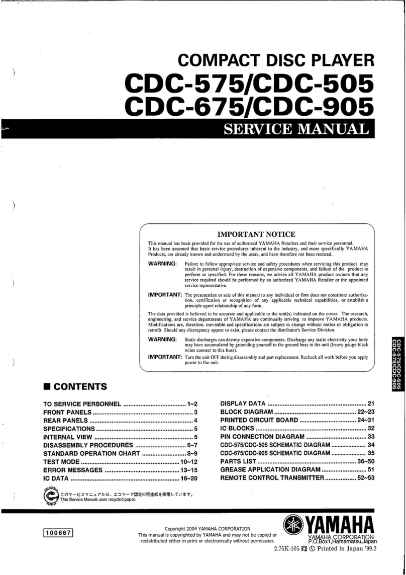 Yamaha CDC-575 User manual