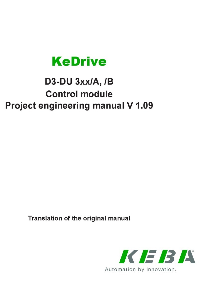 Keba KeDrive D3-DU 3 A Series Project engineering manual