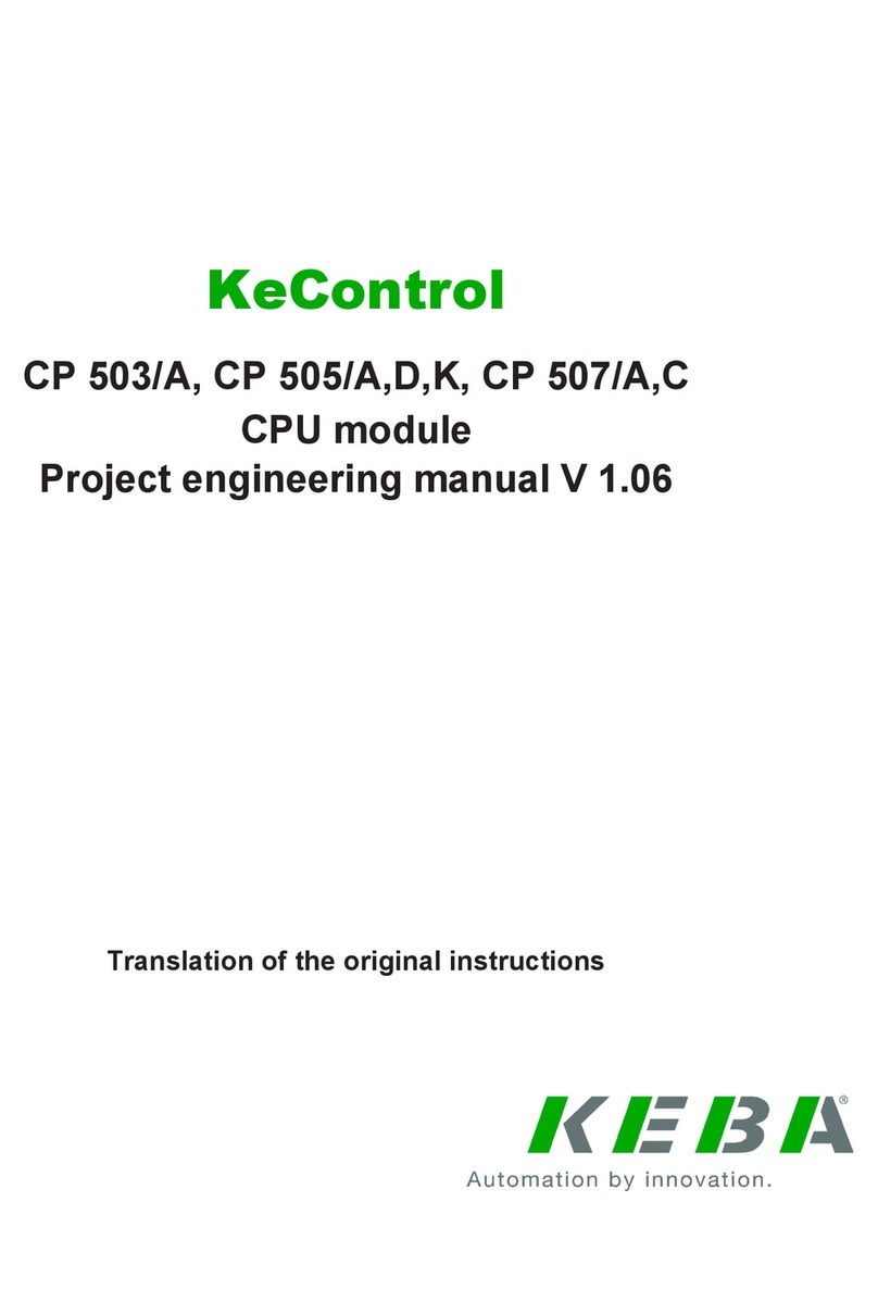 Keba KeControl CP 50 Series Project engineering manual