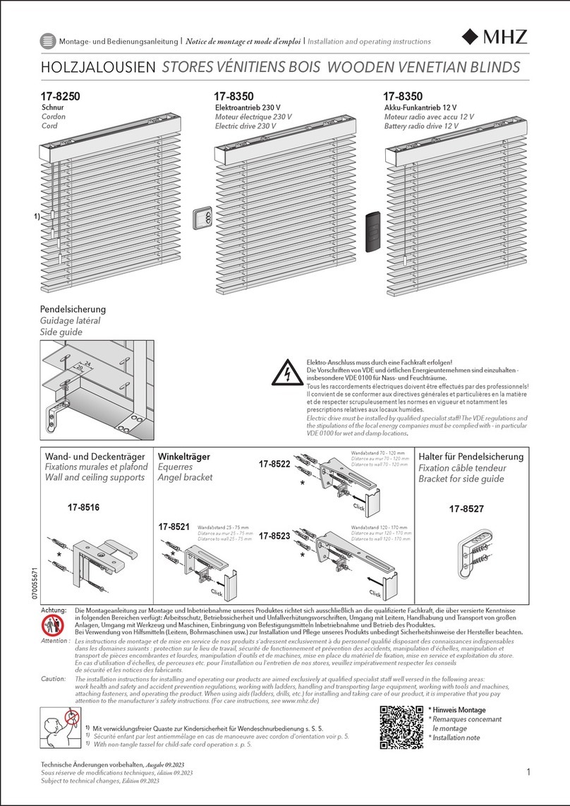MHZ 17-8250 Installation and operating instructions MHZ 17-8250 Installation and operating instructions