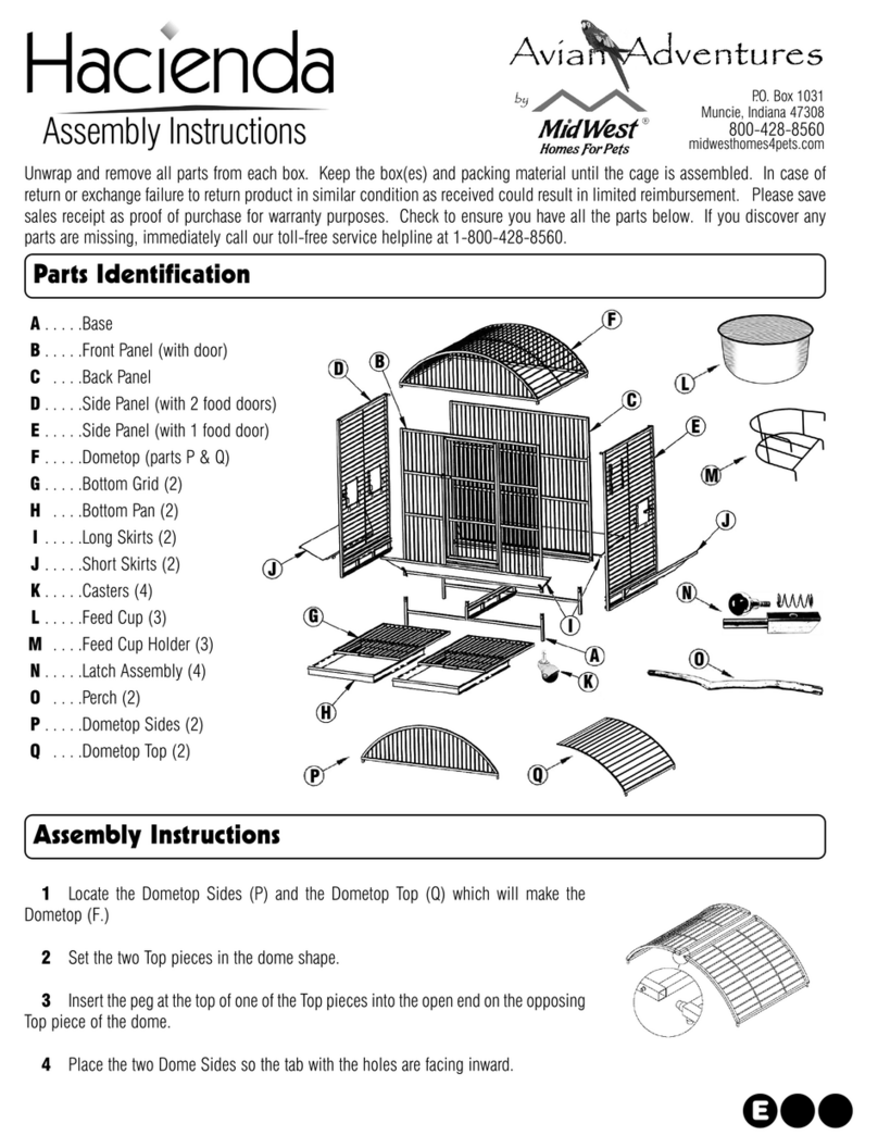 Midwest Avian Adventure Hacienda Assembly instructions