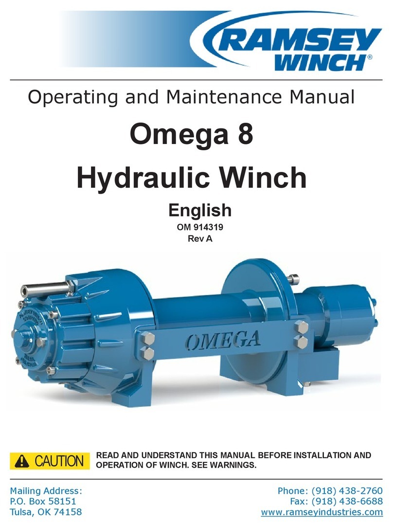 Ramsey Winch Omega 8 Operating instructions