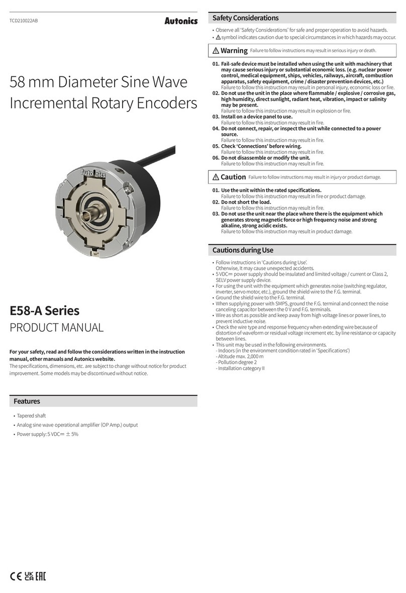 Autonics E58-A Series User manual
