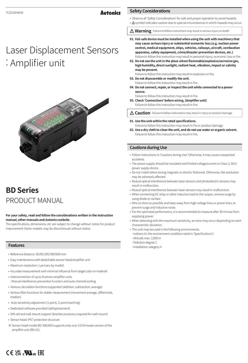 Autonics BD Series User manual