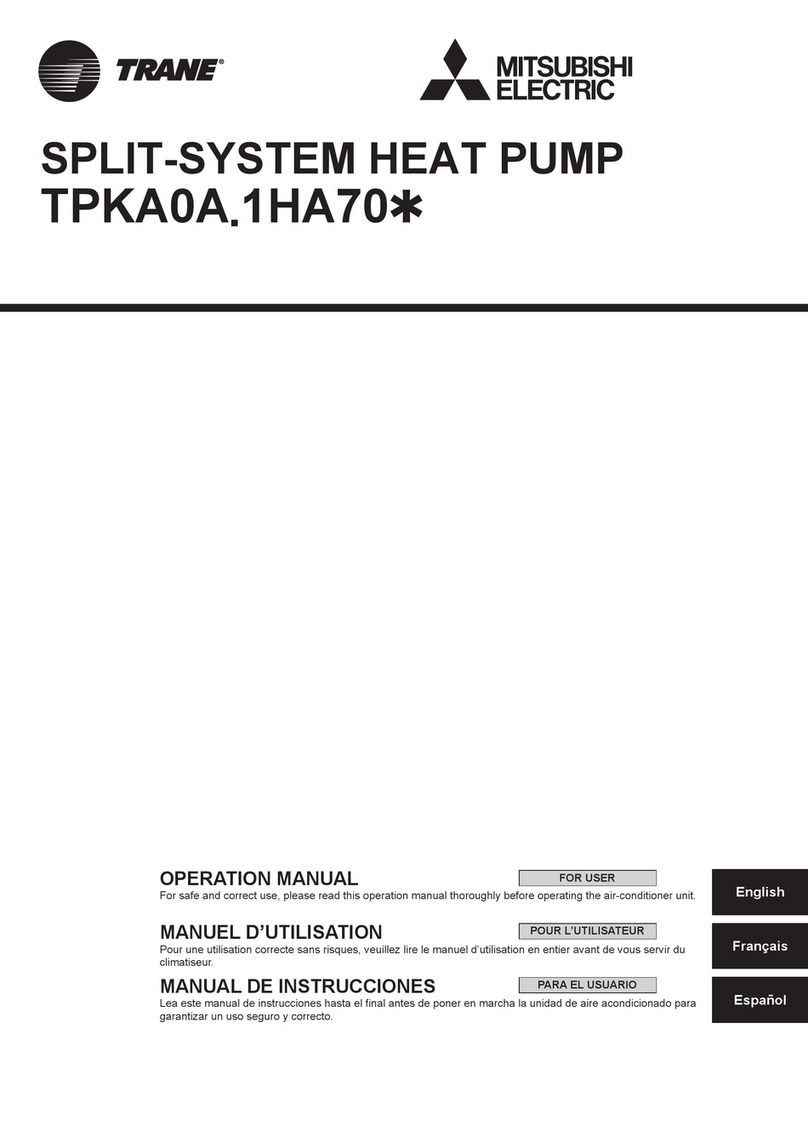 Mitsubishi Electric TRANE TPKA0A 1HA70 Operation manual