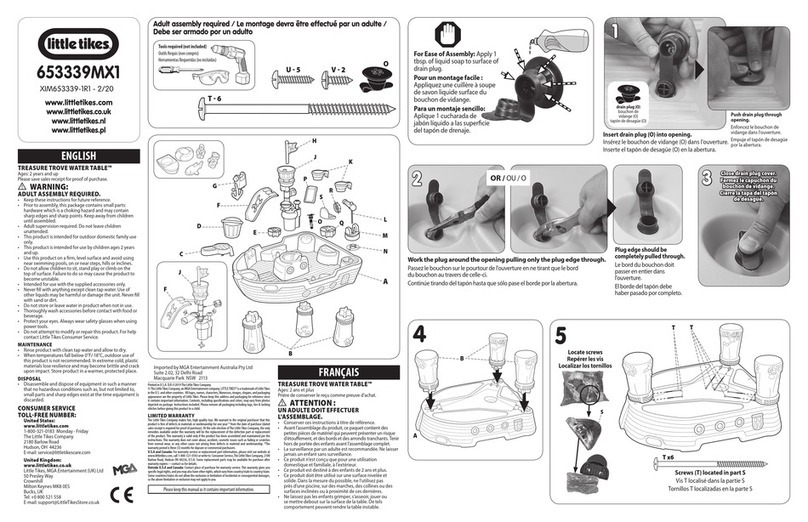 Little Tikes TREASURE TROVE WATER TABLE manual