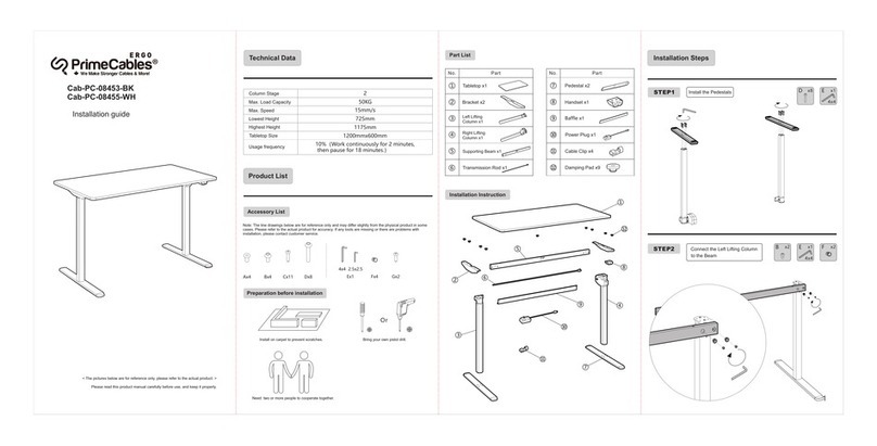 Ergo PrimeCables Cab-PC-08453-BK installation guide Ergo PrimeCables Cab-PC-08453-BK installation guide