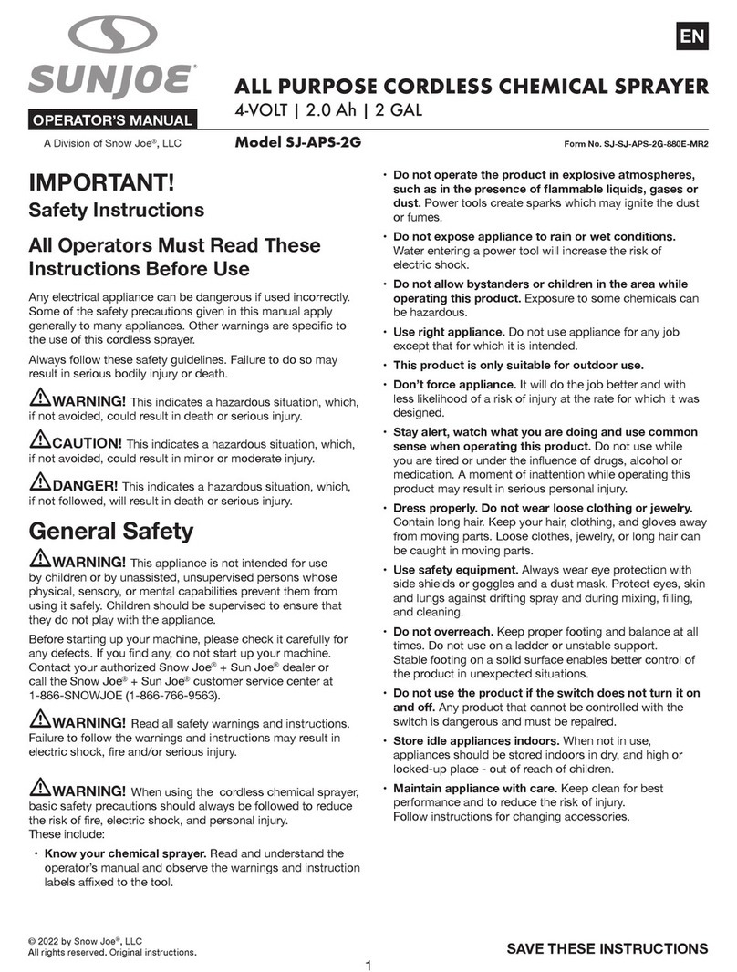 SNOWJOE SUNJOE SJ-APS-2G User manual SNOWJOE SUNJOE SJ-APS-2G User manual