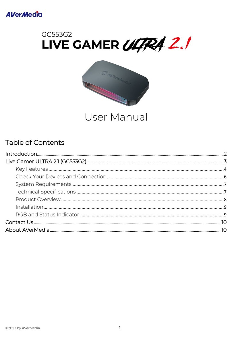 Avermedia LIVE GAMER ULTRA 2.1 User manual