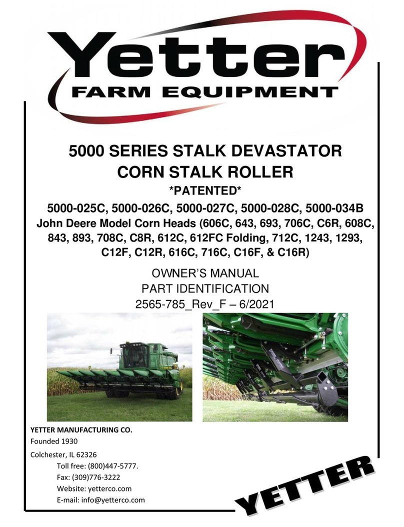 Yetter 5000-025C User manual