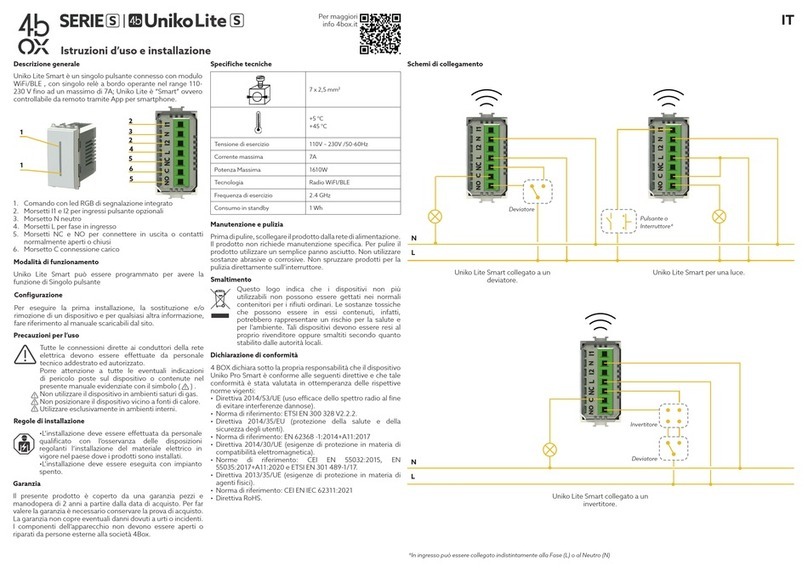4 BOX S Series Instructions for use and installation
