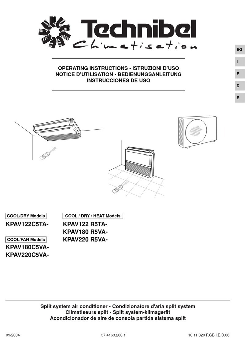 Technibel Climatisation KPAV122C5TA Series User manual