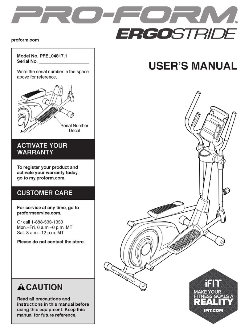 Pro-Form ERGOSTRIDE User manual