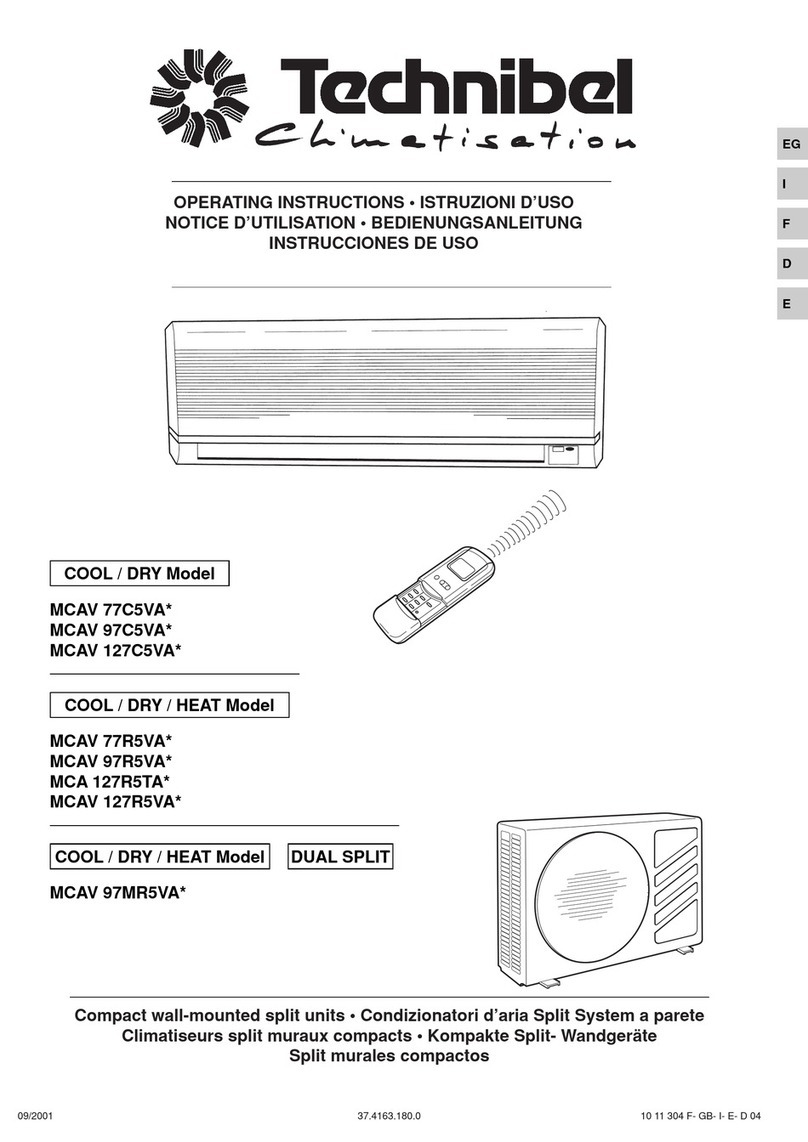 Technibel Climatisation MCAV 77C5VA Series User manual