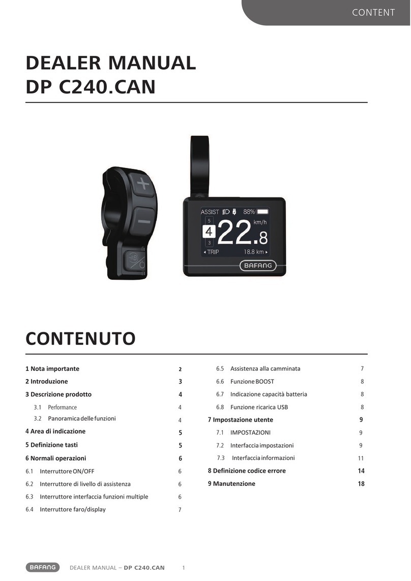 BAFANG DP C240.CAN User manual