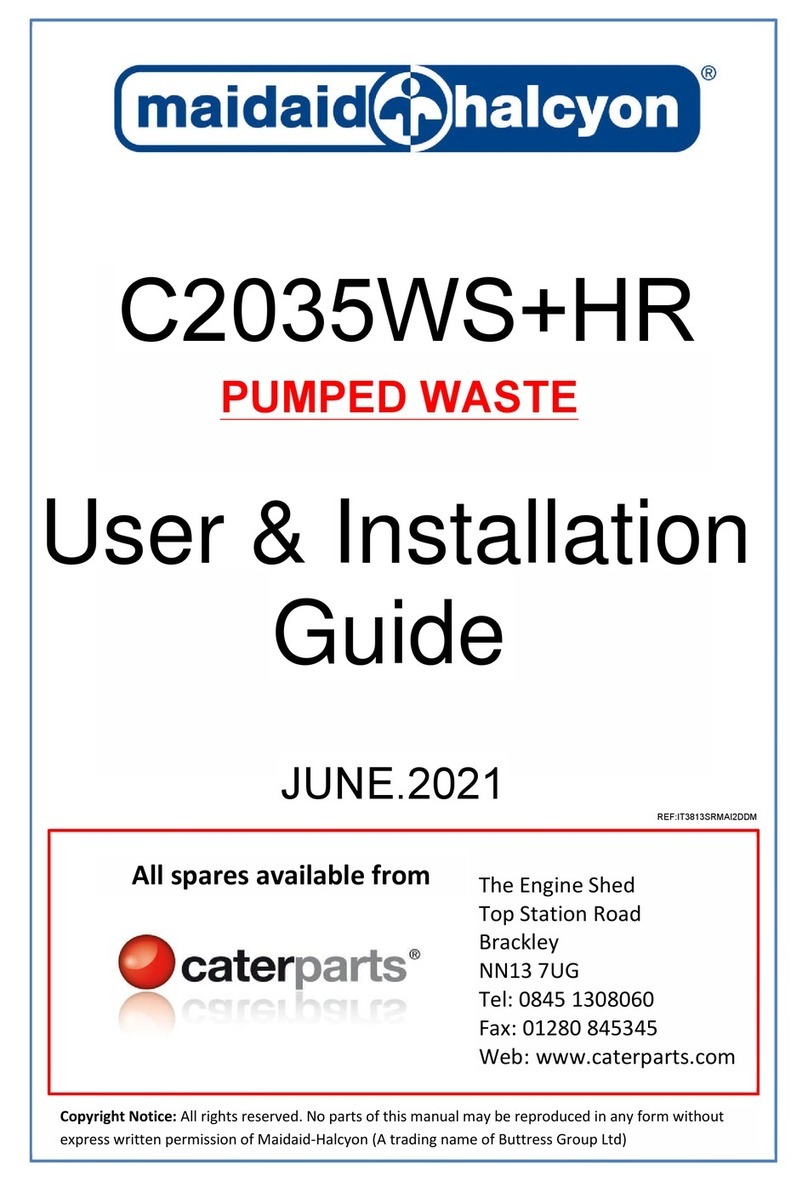 Maidaid Halcyon C2035WS+HR Troubleshooting guide