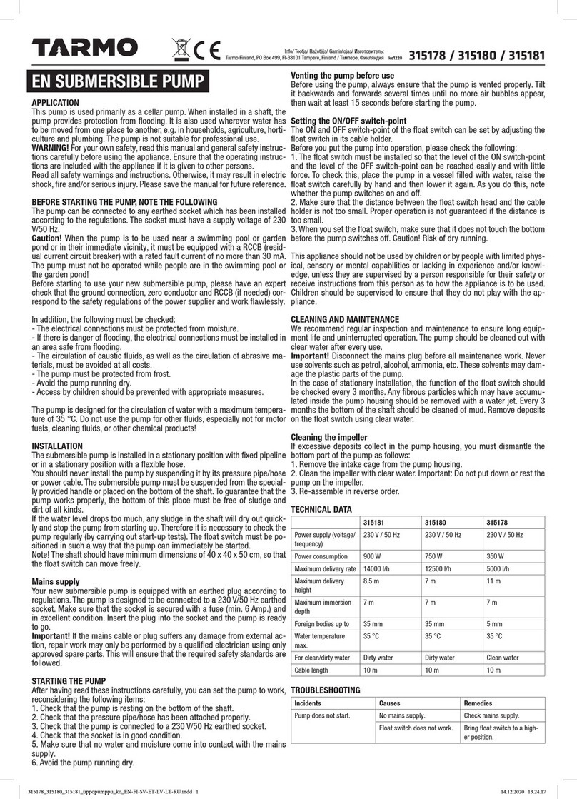 Tarmo 315178 manual