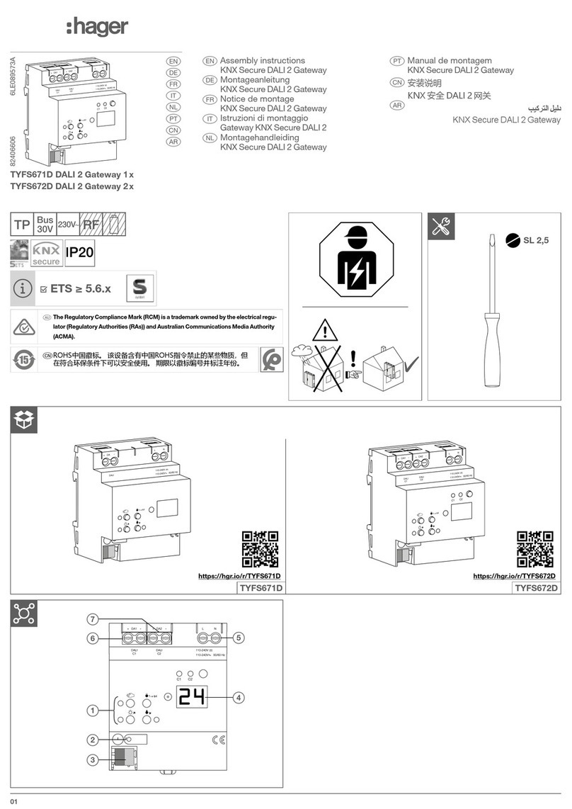 hager TYFS671D Assembly instructions