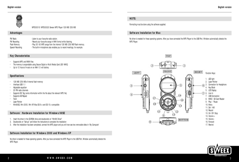 SWEEX MP300010 User manual