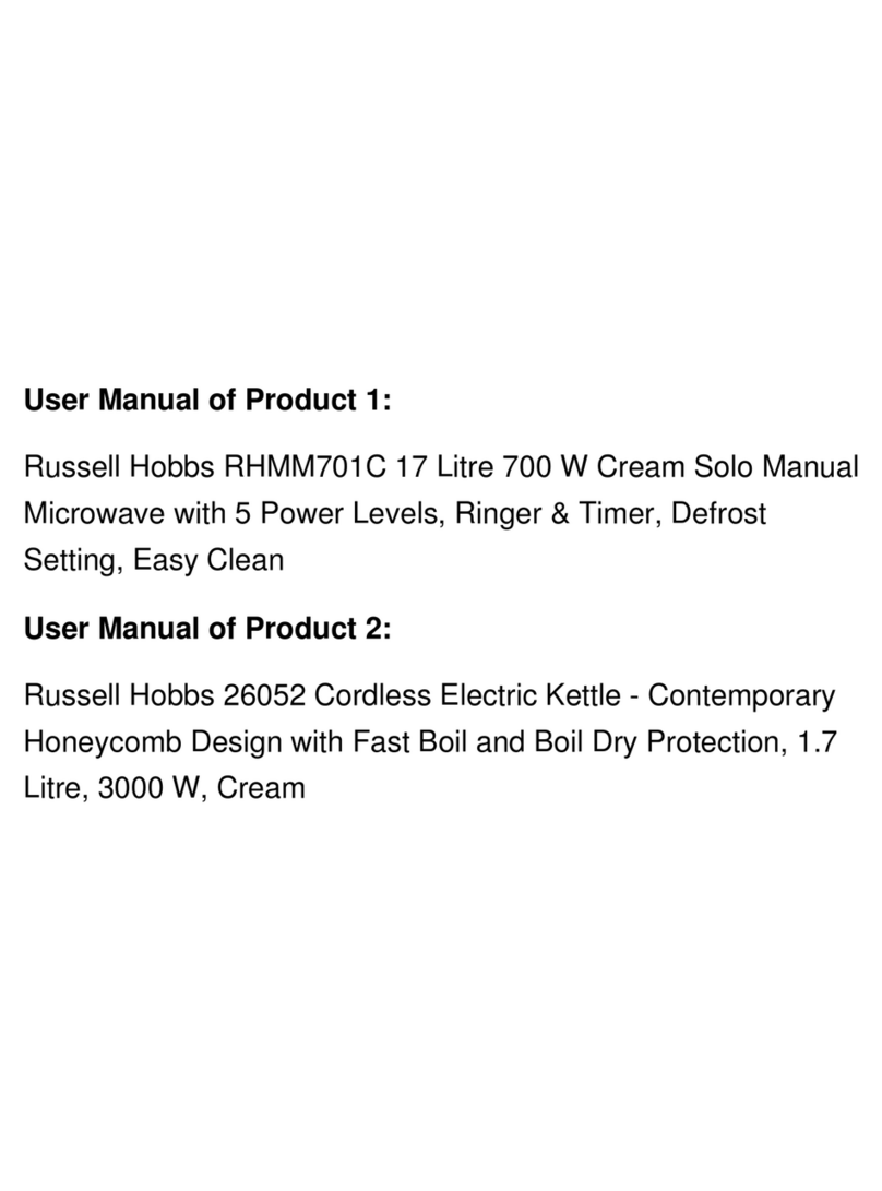 Russell Hobbs RHMM701C Installation instructions