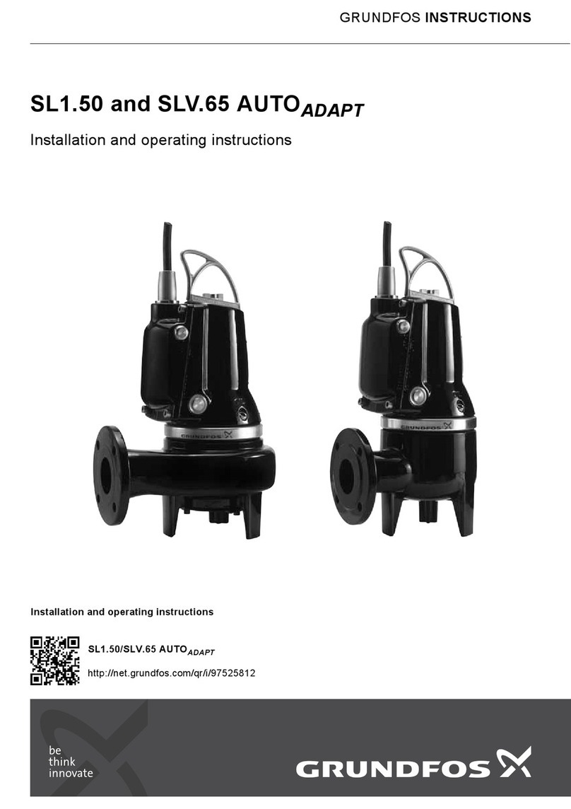 Grundfos SLV.65 Installation and operating instructions